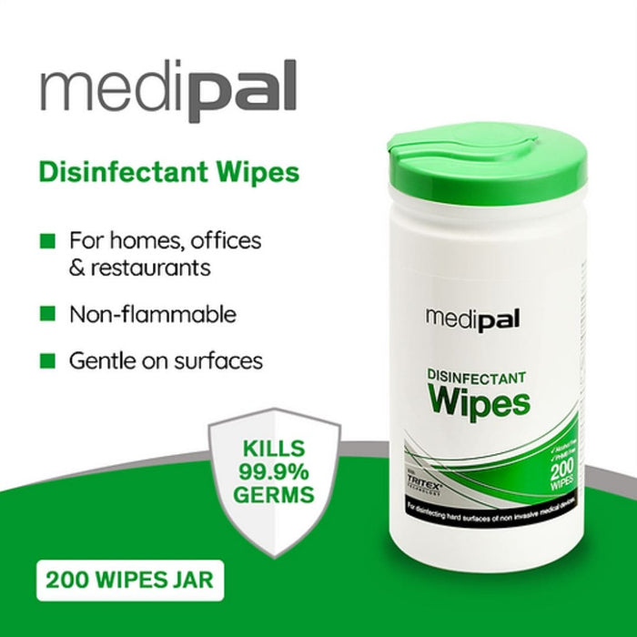 Medipal - Clean and Disinfect Wipes Canister with Tritex (200 pieces per canister)