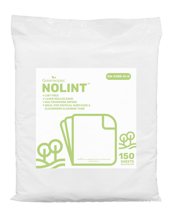 GW-5100 Greenwipes® NoLint™ | 9" x9" (150 sheet x10 bag)/carton