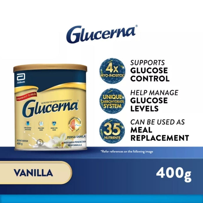 Glucerna Diabetes-Specific Formula - Vanilla (400g) (Tin) | Abbott