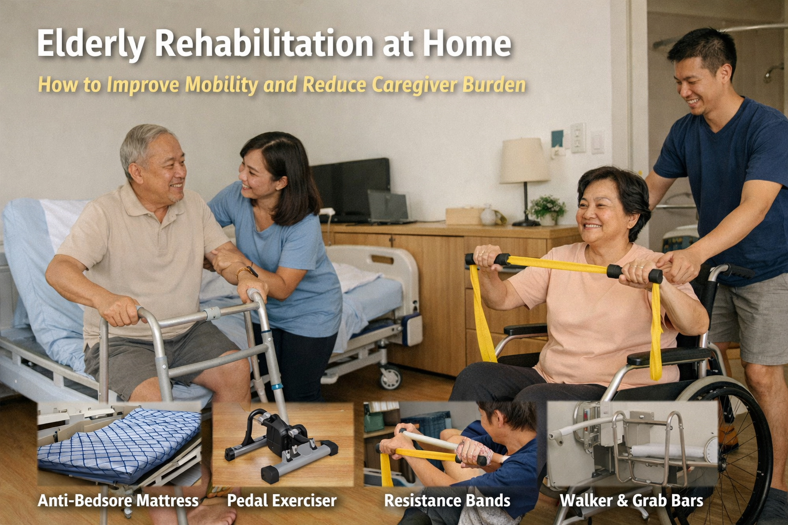 Elderly Rehabilitation at Home: How to Improve Mobility and Reduce Caregiver Burden