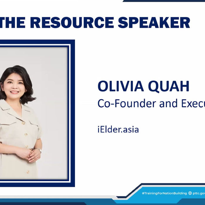 Olivia from iElder presents in the Forum on "Leveraging E-Commerce for Business Productivity and Efficiency: Forum on MSMEs‘ Experience" under ASEAN - HKFTA Project