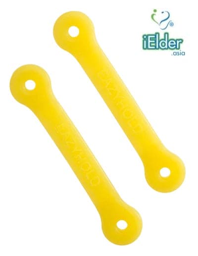 EazyHold Silicone Adaptive Aid for Individuals with Limited Hand Mobility, Cerebral Palsy, Stroke (Yellow Two Pack 4")