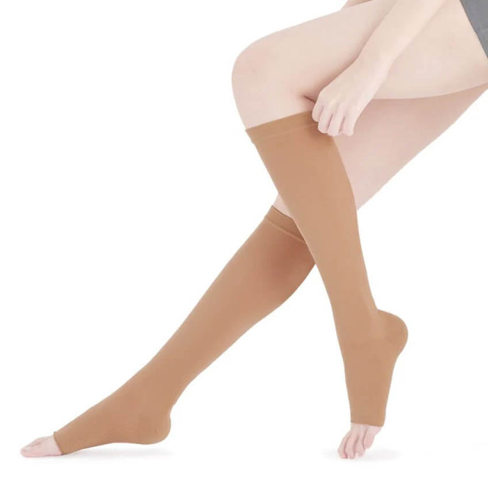 2020 | Moderate Compression Socks, Microfiber, Open Toe | FYTTO