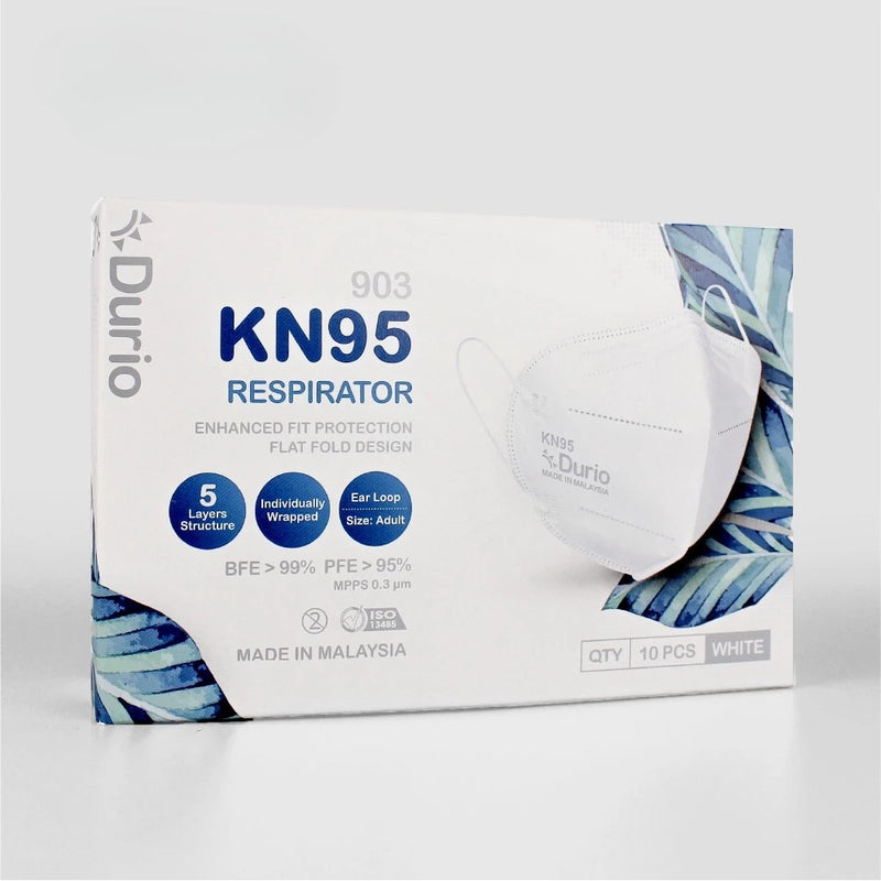 Durio 903 KN95 Respirator - Attachable Nose Foam - (10 Pcs)