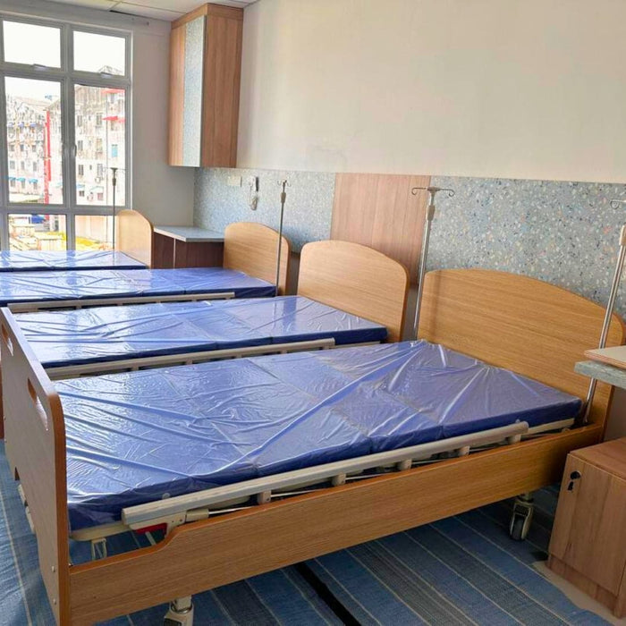 Wooden Hospital Bed 2 Crank Manual (Without Mattress )