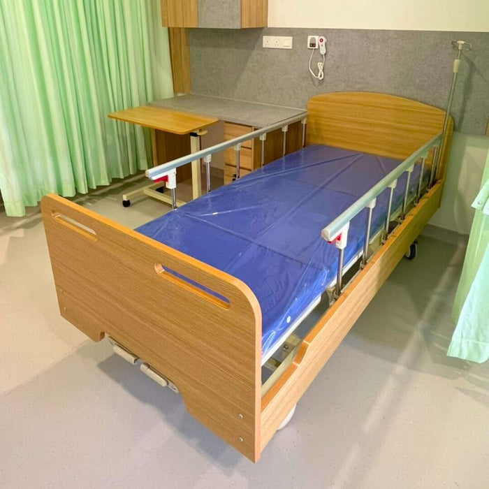 Wooden Hospital Bed 2 Crank Manual (Without Mattress )