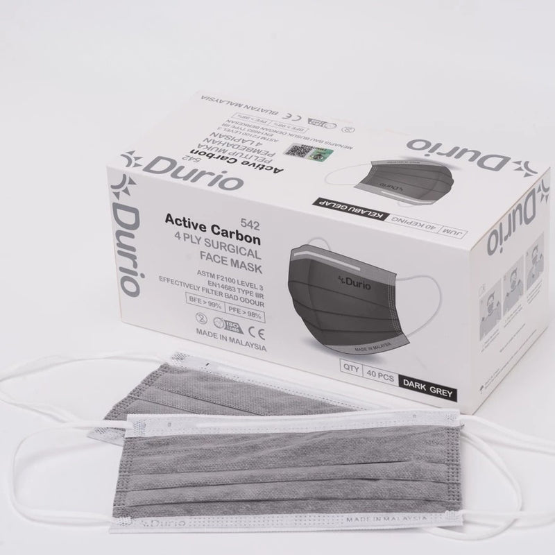 Durio 542 Active Carbon 4 Ply Surgical Face Mask (40 Pcs)
