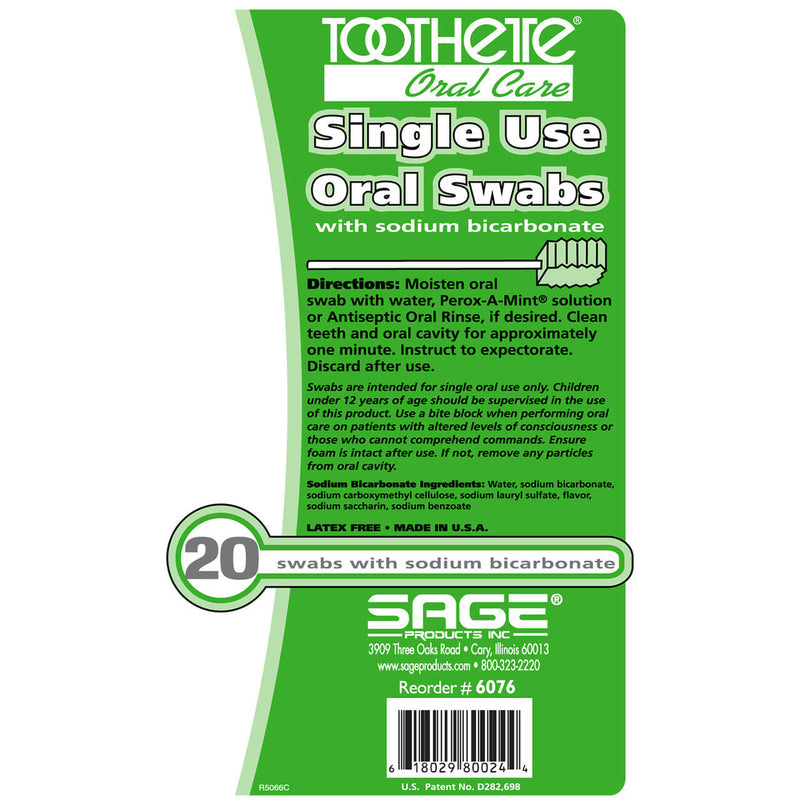 Toothette® Plus Swabs With Sodium Bicarbonate (10pcs/Pack)