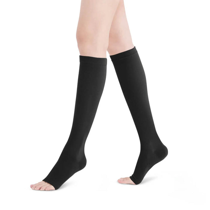 2020 | Moderate Compression Socks, Microfiber, Open Toe | FYTTO