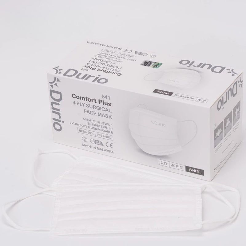 Durio 541 Comfort Plus 4 Ply Surgical Face Mask (40 Pcs)