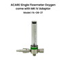 Acare FA-OB-27 Single Oxygen Flowmeter 0-15LPM with MK IV Adapter