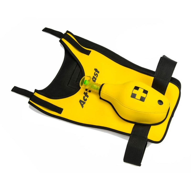 Act+Fast Anti Choking Trainer for kids with optional back slap pad Yellow