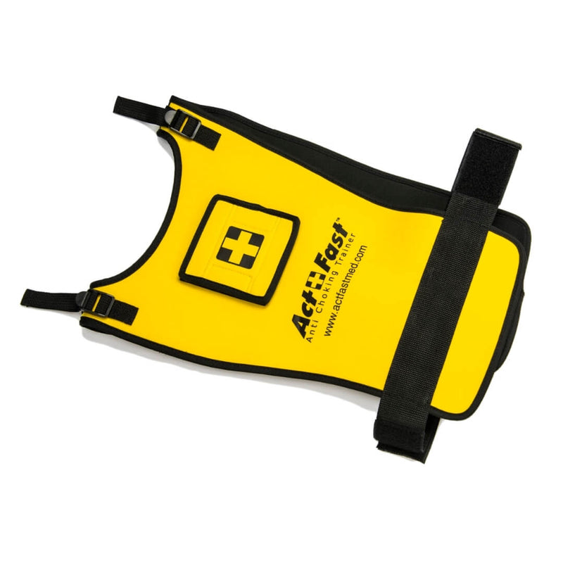 Act+Fast Anti Choking Trainer for kids with optional back slap pad Yellow