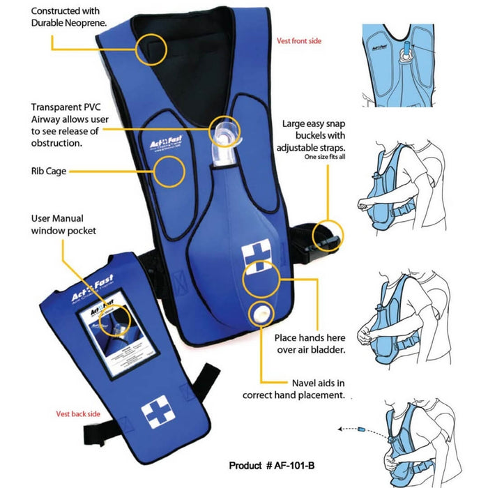Act+Fast Anti-Choking Trainer Single Blue