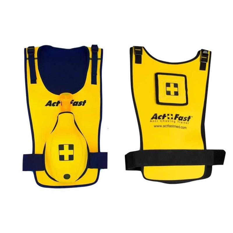 Act+Fast Anti Choking Trainer for kids with optional back slap pad Yellow