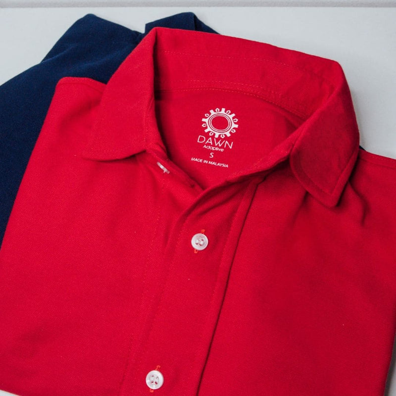 Adaptive Clothing Magnetic Polo Tee (Unisex) | Dawn Adaptive