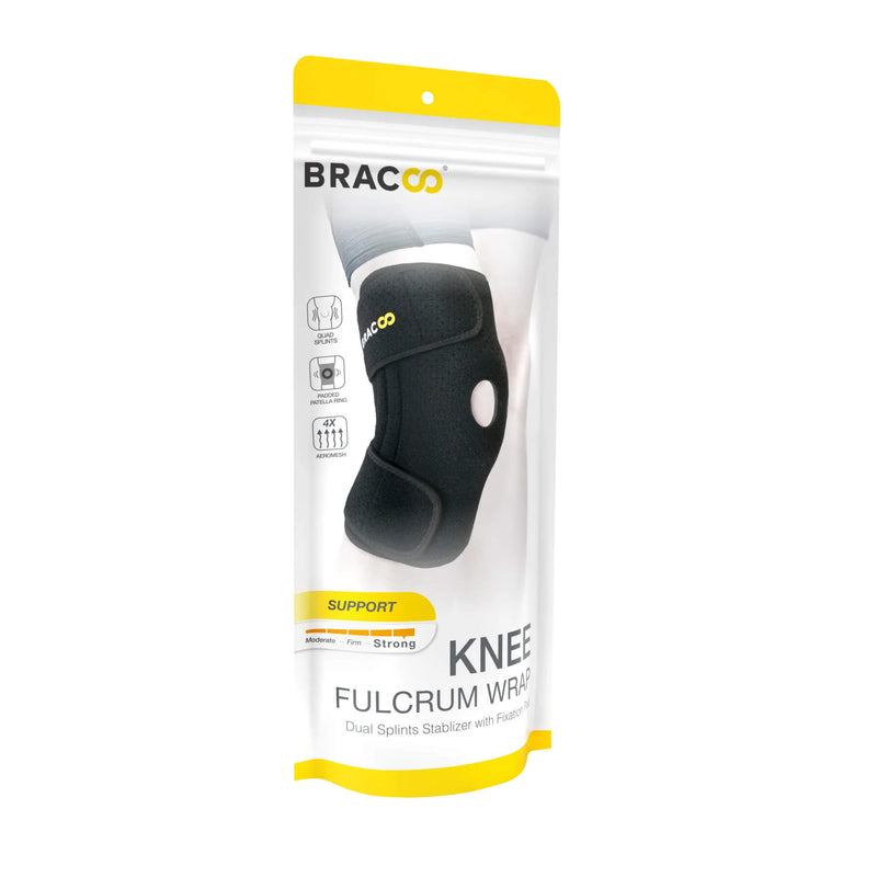 Knee Fulcrum Wrap Dual Splints Stabilizer with Fixation Pad KB30 | BRACOO