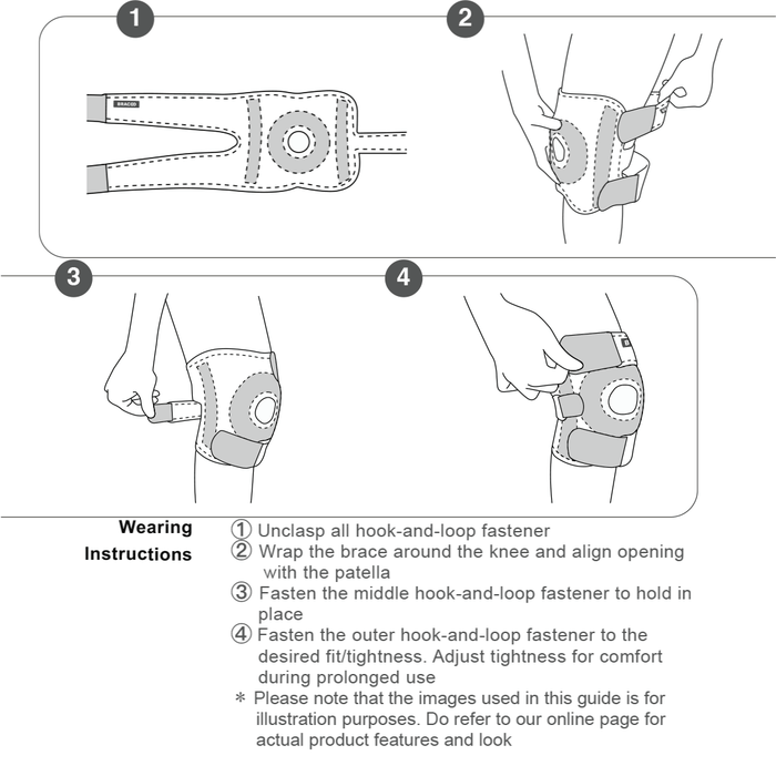 Knee Fulcrum Wrap Ergonomic Stabilizer KP30 | BRACOO