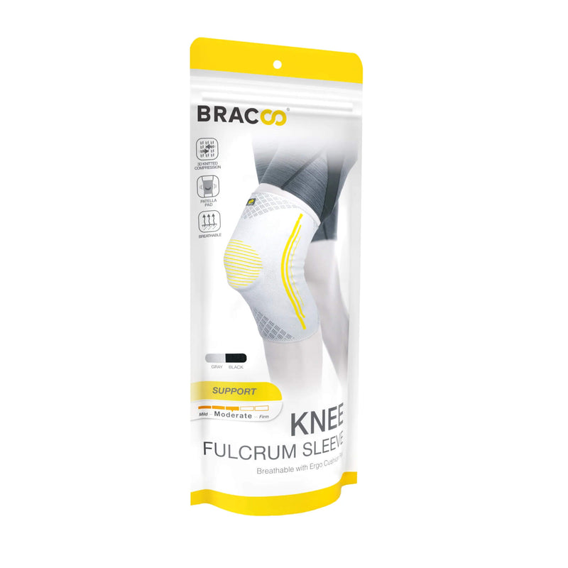 Knee Fulcrum Sleeve Breathable with Ergonomic Cushion Pad (pair) KS91 | BRACOO