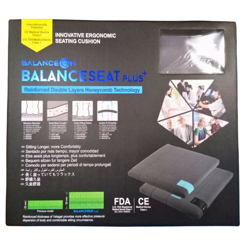 BalanceSeat Plus Cushion With Veta-Gel™ [Size L] - Grey | BalanceOn