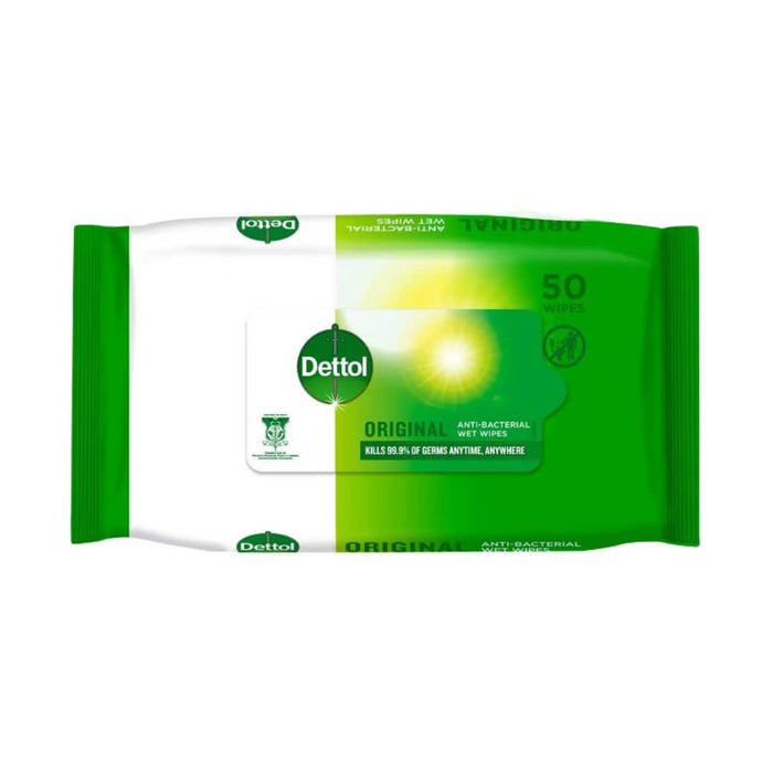 Dettol Anti-bacterial Wet Wipes (50 wipes)