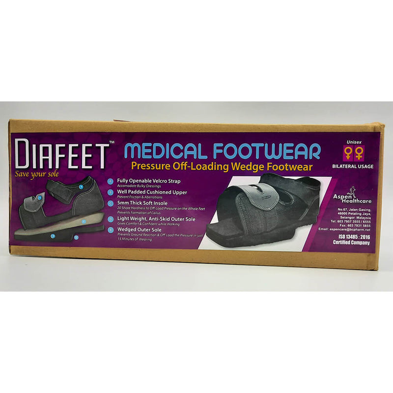 DIAFEET 医用鞋压力卸载坡跟鞋（后坡跟）- 男女皆宜