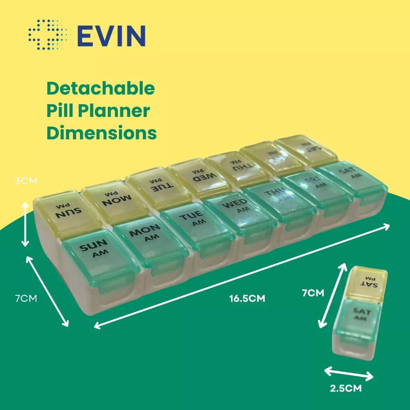 Detachable Pill Planner 14 Compartments | EVIN