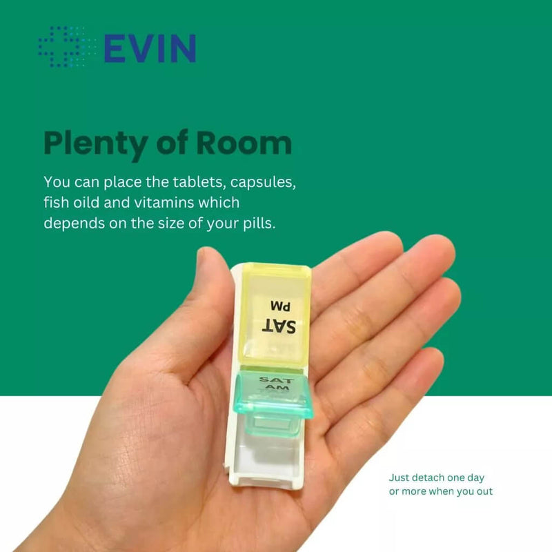 Detachable Pill Planner 14 Compartments | EVIN