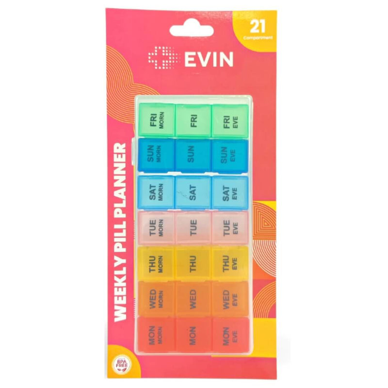 Weekly Pill Planner 21 Compartments | EVIN