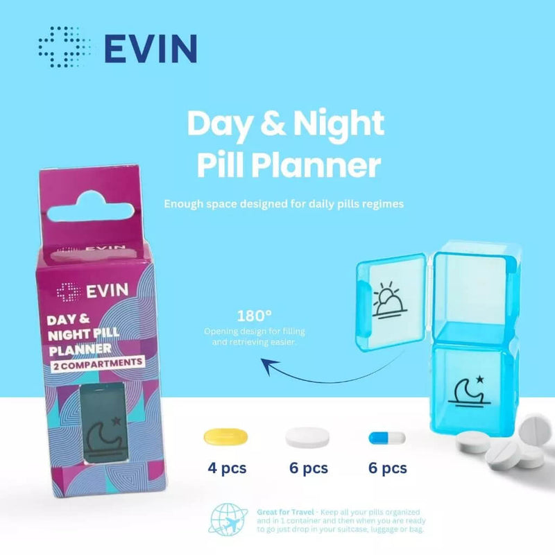 Day & Night Pill Box 2 Compartments | EVIN