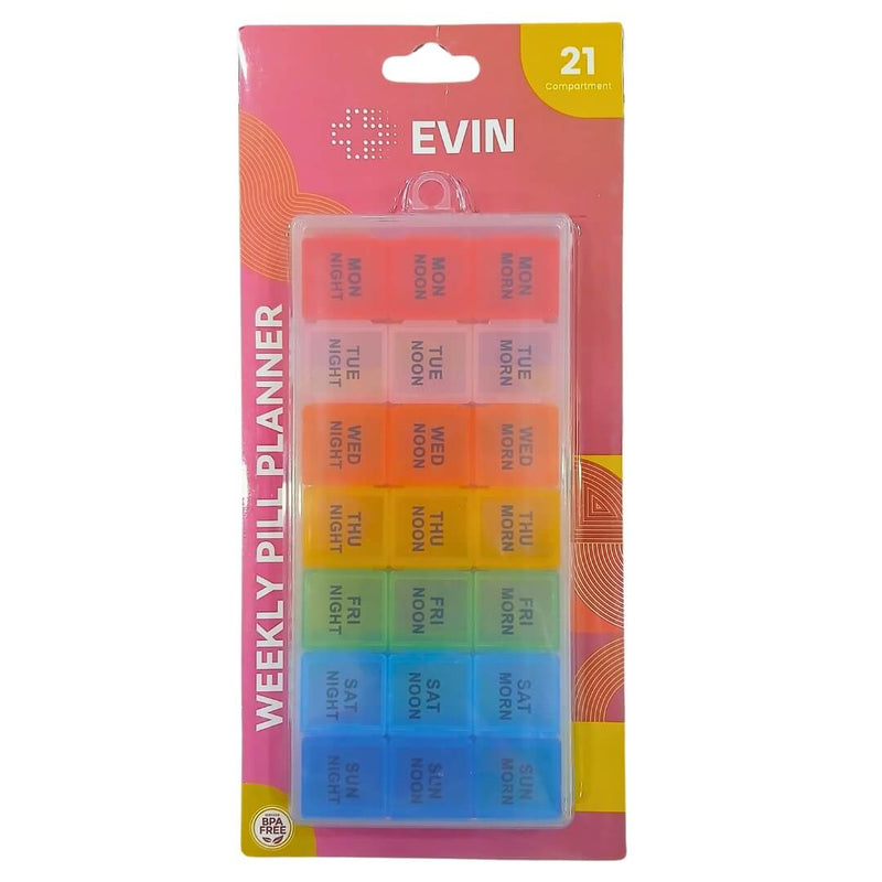 Weekly Pill Planner 21 Compartments | EVIN