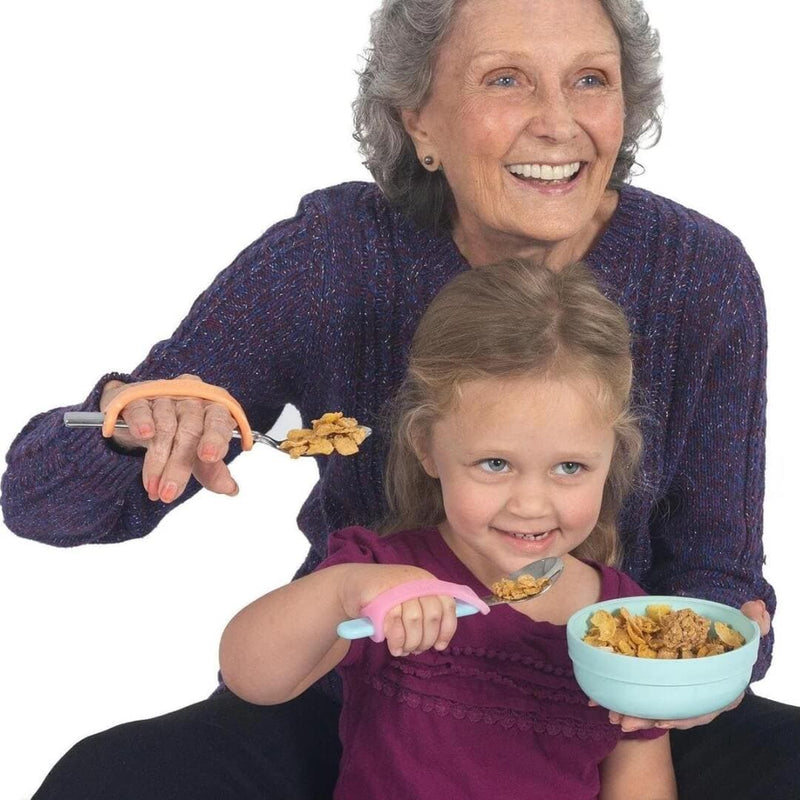 EazyHold Pink Two Pack 4" - Universal Cuff, Silicone Adaptive Grip Aid