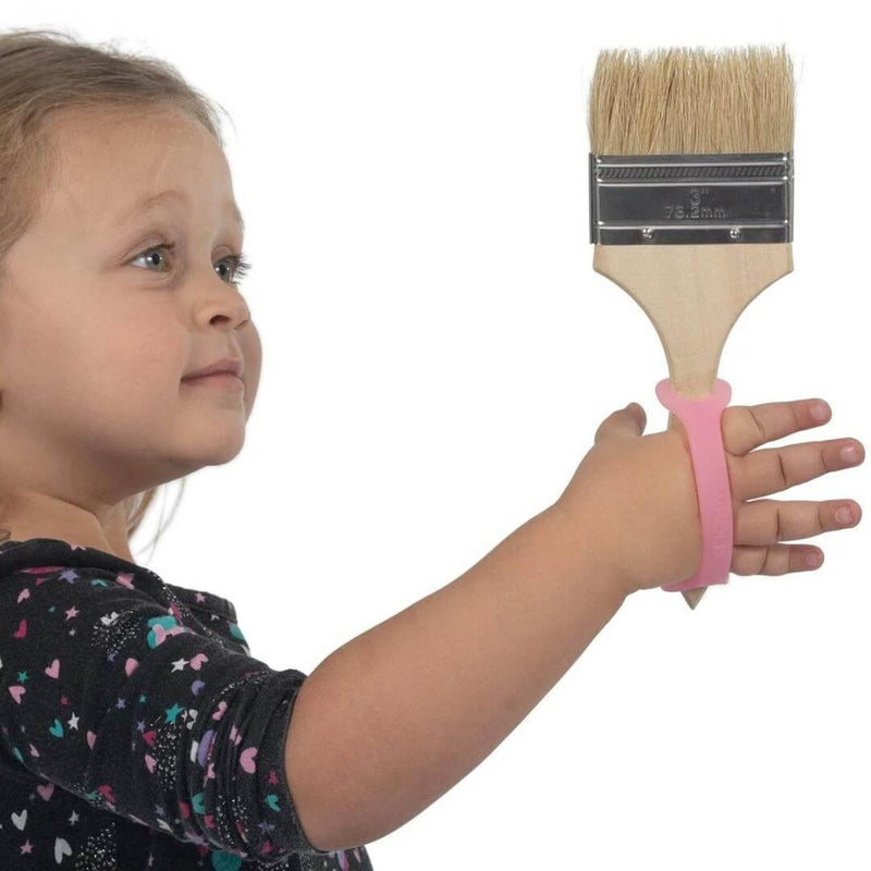 EazyHold Pink Two Pack 4" - Universal Cuff, Silicone Adaptive Grip Aid