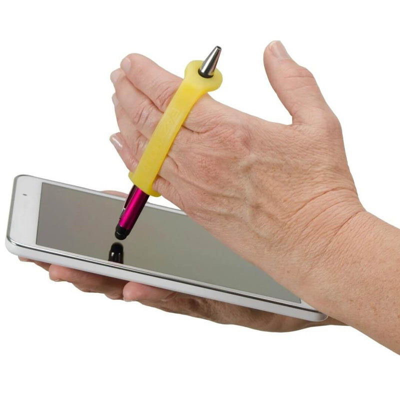 EazyHold Yellow Two Pack 4" - Universal Cuff, Silicone Adaptive Grip Aid