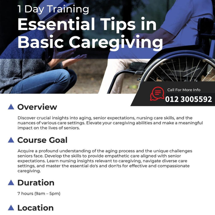 [HRD Corp Claimable] 1 day training Essential Tips in Basic Caregiving