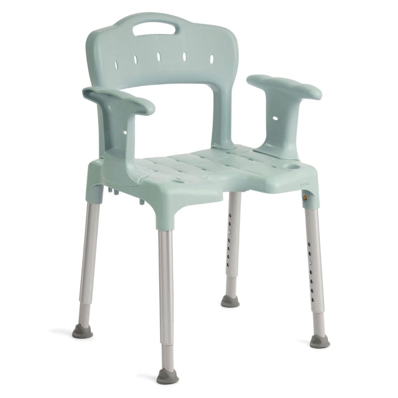 Shower Chair with Arm Supports Lagoon Green | Etac Swift
