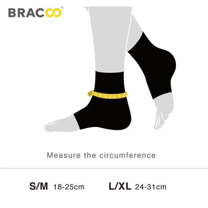 Ankle Airy Sleeve Breathable & 4-way stretch with Wrap (Piece) FS60 | BRACOO