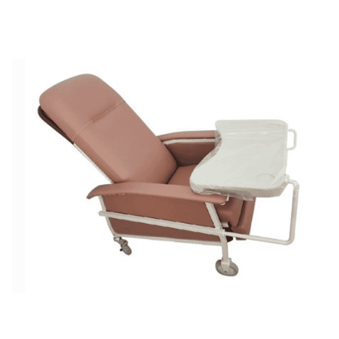 Mobile Recliner Geriatric Chair with Tray