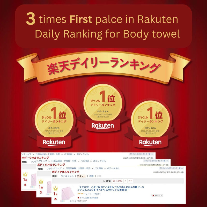 Hadapika Soap-free Body Towel (Blue)