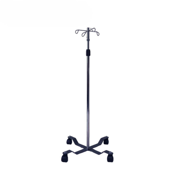Adjustable height Mobile IV drip stand with 4 hooks