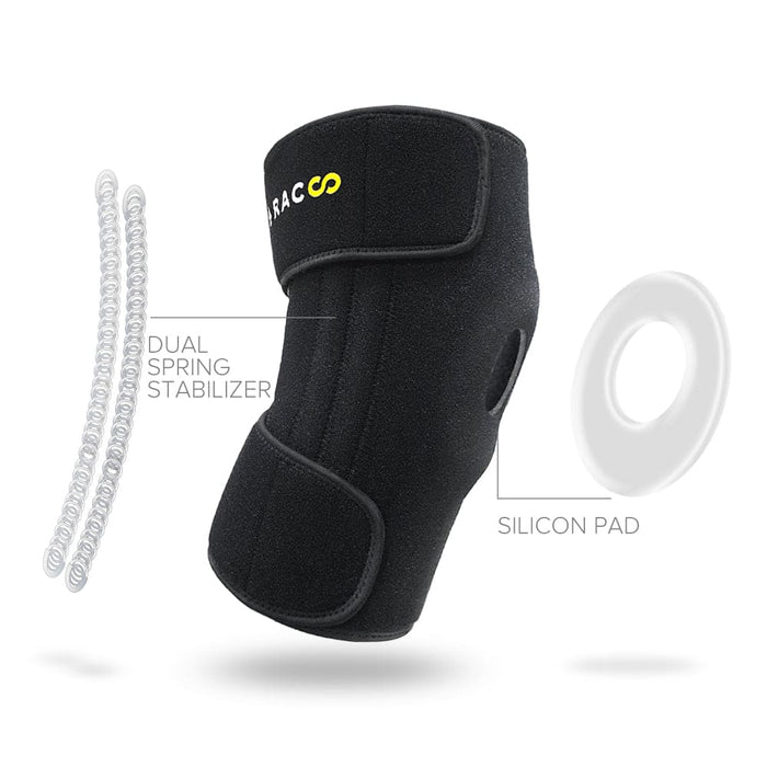 Knee Fulcrum Wrap Dual Splints Stabilizer with Fixation Pad KB30 | BRACOO