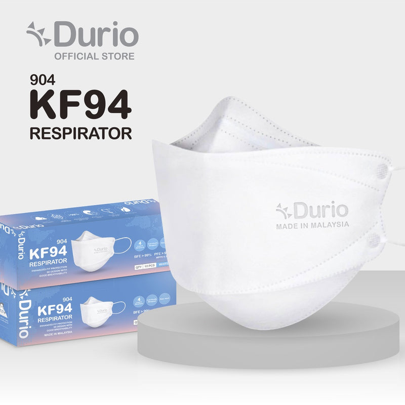 Durio (904) Kf94 4Ply Respirator (White) 40S