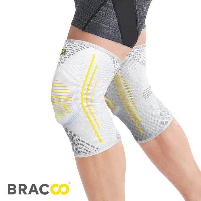 Knee Fulcrum Sleeve Breathable with Ergonomic Cushion Pad (pair) KS91 | BRACOO