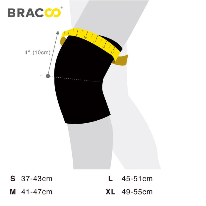 Knee Fulcrum Sleeve Breathable with Ergonomic Cushion Pad (pair) KS91 | BRACOO