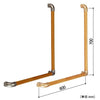 L-Shaped Grab Bar (Brown / Light Brown) | MAZROC