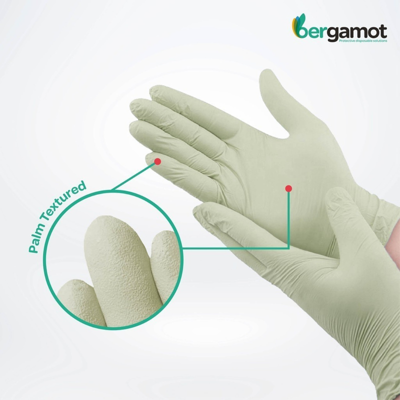 Sarung Tangan Pemeriksaan Bebas Serbuk Nitril Biru Bergamot 100's