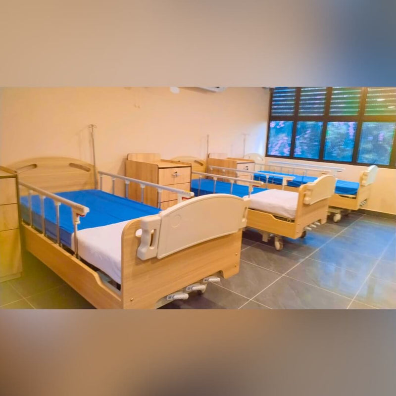 Manual Wooden 3 Crank Hospital Bed | AIM Healthcare