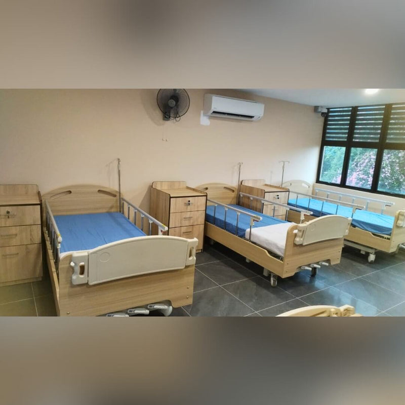 Manual Wooden 3 Crank Hospital Bed | AIM Healthcare