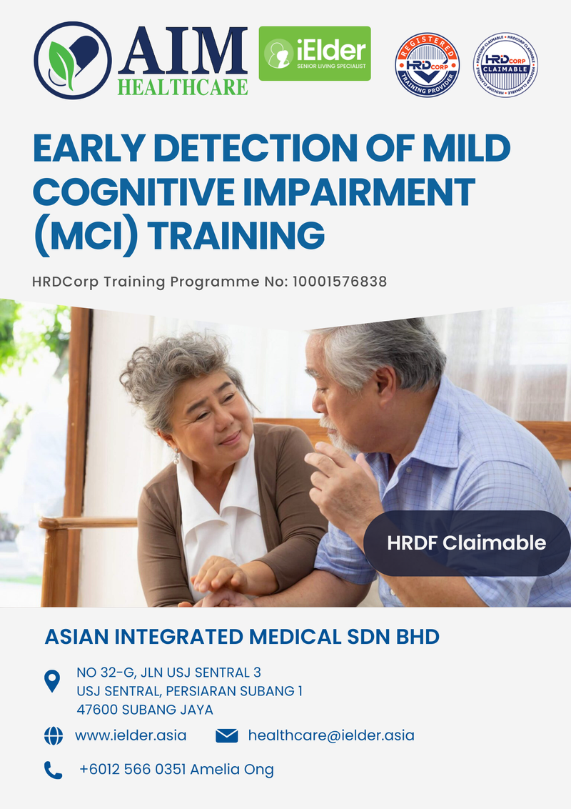 [HRD Corp Claimable] ACT4Health Early Detection of Mild Cognitive Impairment (MCI) training among Pharmacists