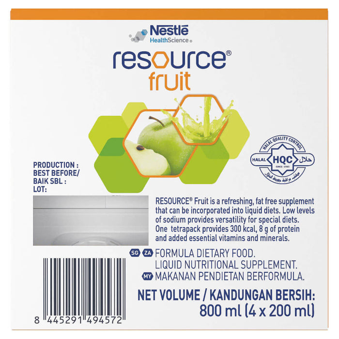 [Pre-Order] Resource Fruit Apple Flavor Bottle (4 x 200ml) | Nestle